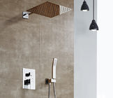 Electroplate Matte Silver Concealed Bath Shower Mixer Tap
