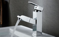 Single Hole Electroplate Washbasin Pull Out Sink Faucet