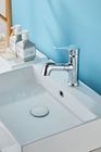 Single Hole Silver electroplate above Counter Copper Pull Faucet