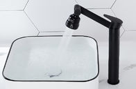Swivel Rotate Black Mechanical Crane 360Degree Wash Basin Faucet