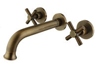 Gold 360 Rotate Wall Mounted 304 SUS Concealed Bath Shower Mixer