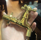 Antique Brass Bibcock 4point ODM Outdoor Faucet Garden Tap