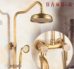 Luxury Copper Antique Shower European Rain Shower Faucets