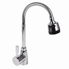 SUS304 Extendable Brass Pull Out Tap Brushed Surface Treatment