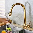 304SUS Electroplate Flexible Retractable Sink Faucet 360 Degree Rotary