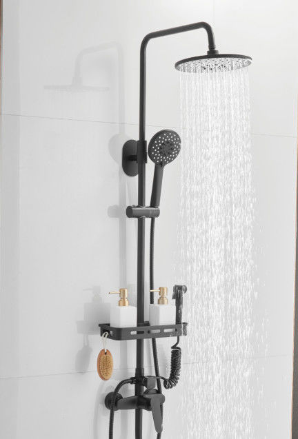 OEM Punch Free Black 0.8MPA Rain Shower Faucets