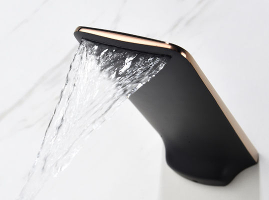 Black Golden Copper Waterfall ODM Concealed Basin Faucet