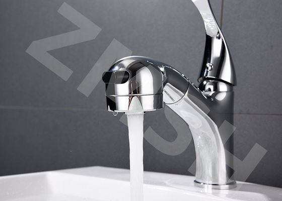Pull Out Copper Electroplating Counter Bathtub Faucet