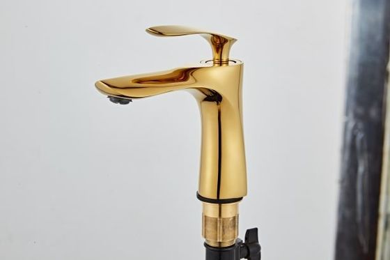 Luxurious Brass Golden Hotel Below Counter Basin Facucet