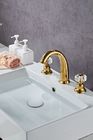 Electroplate Double Handle Rose Gold Wash Basin Faucet