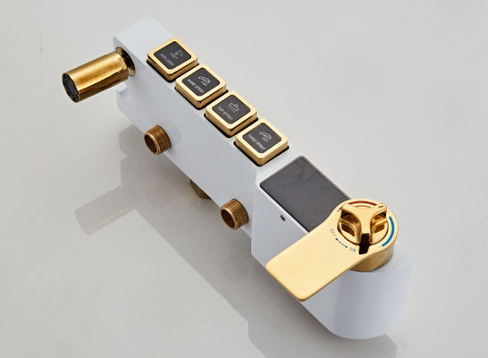 Black Golden Copper 314SUS Intelligent Shower Faucet With Button