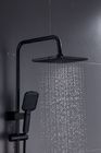 Rotation Matte Black Wall Mount 4way Rain Shower Faucets