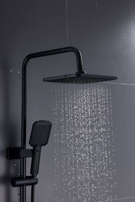 Rotation Matte Black Wall Mount 4way Rain Shower Faucets