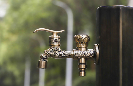 Decorative Funny Double Handle ODM Outdoor Water Faucet Tap