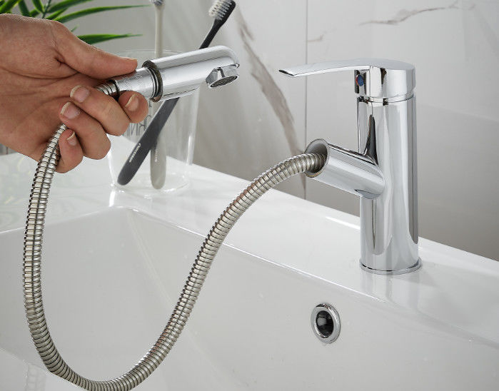 Electroplate Undercounter Mixer Basin Tap Single Hole Mount